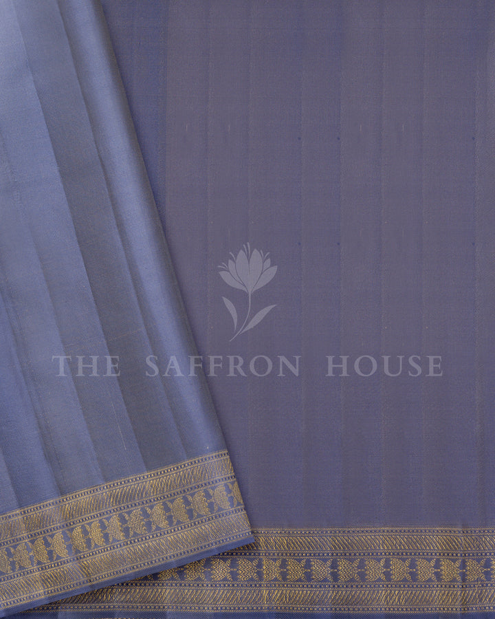 Cream Gold Kanchivaram Brocade Silk Saree
