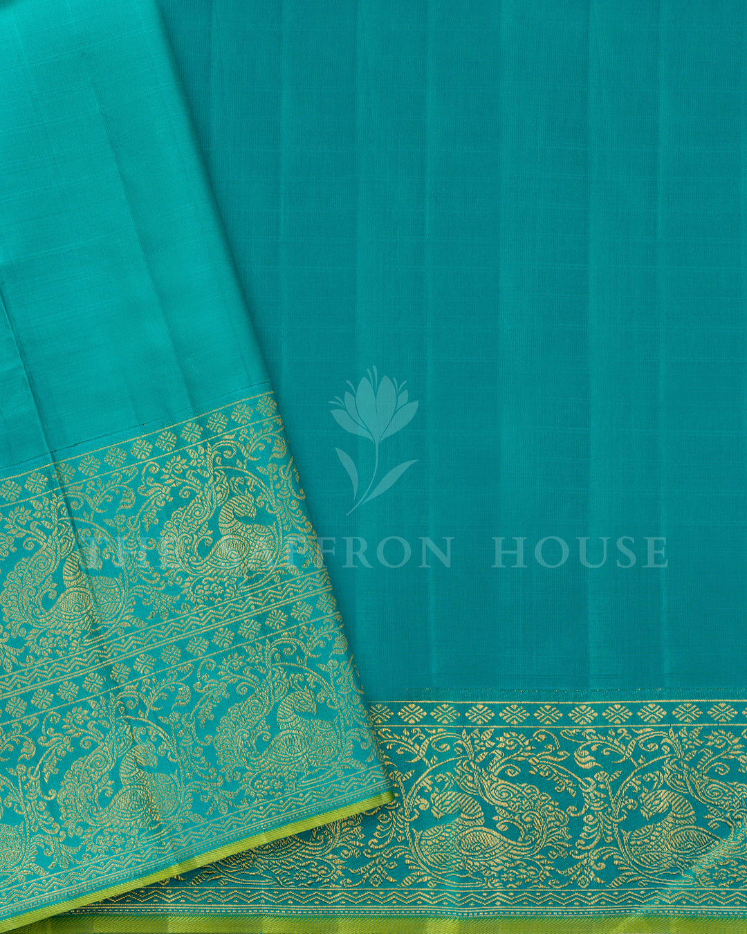 Purple Checks Kanchivaram Silk Saree