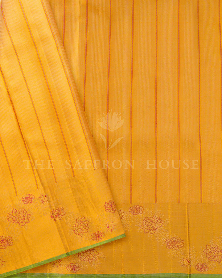 Cream Kanchivaram Silk Saree