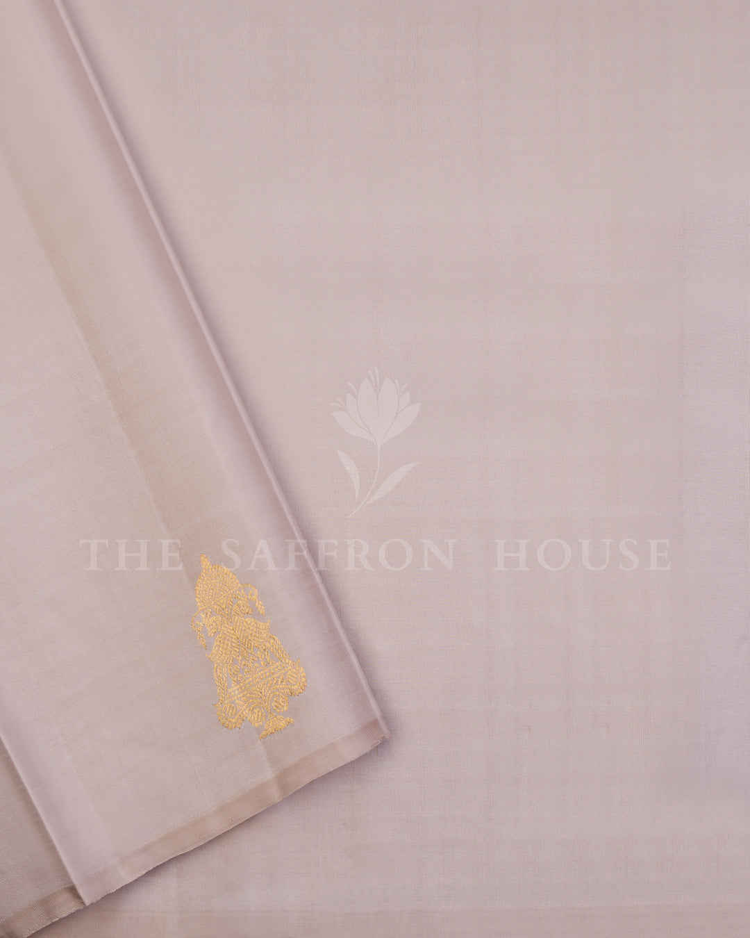 Handloom Borderless Kanjivaram Silk Saree in Magenta And Steel Grey - TSH250274