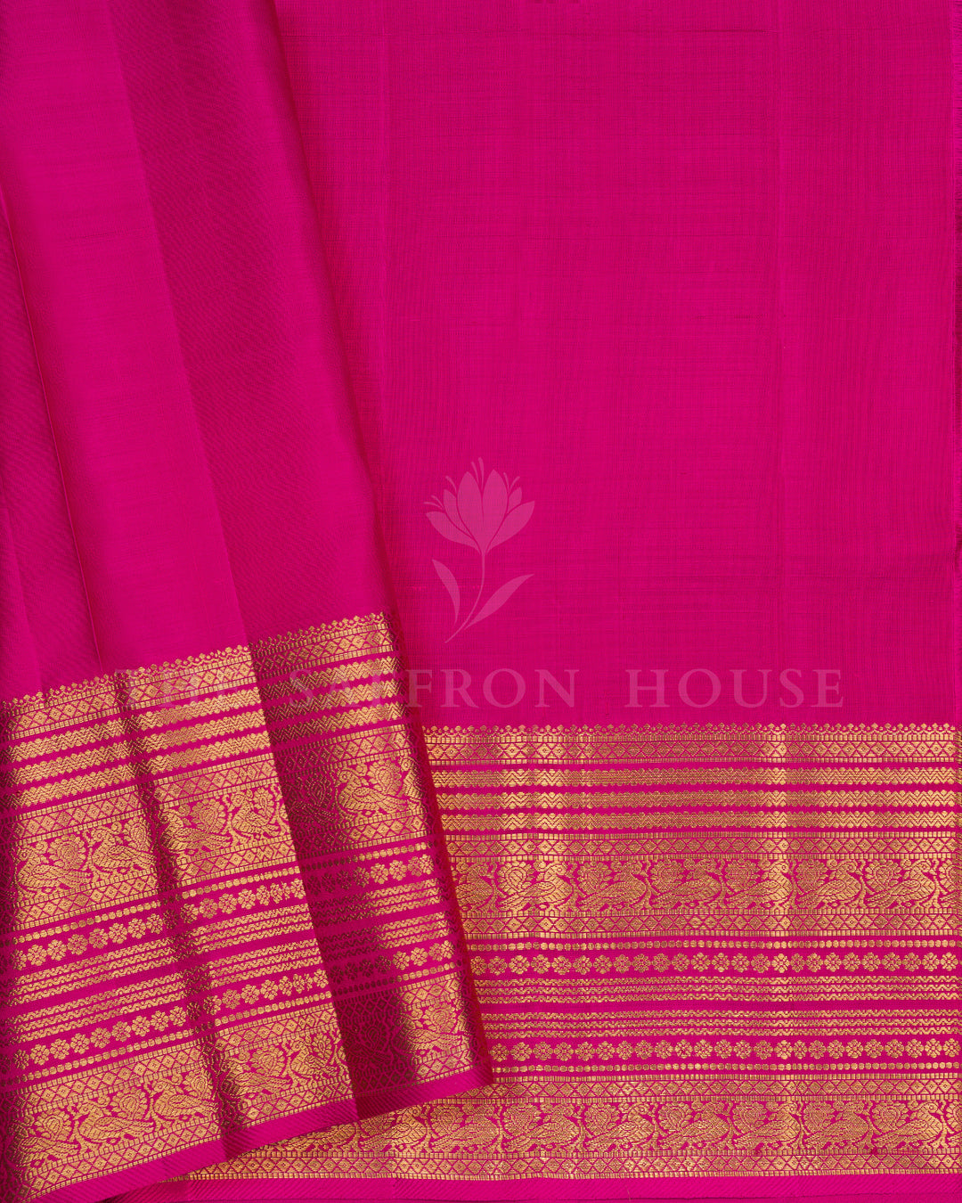 Corel Pink And Magenta Handwoven Brocade Kanjivaram Silk Saree - TSH2506270