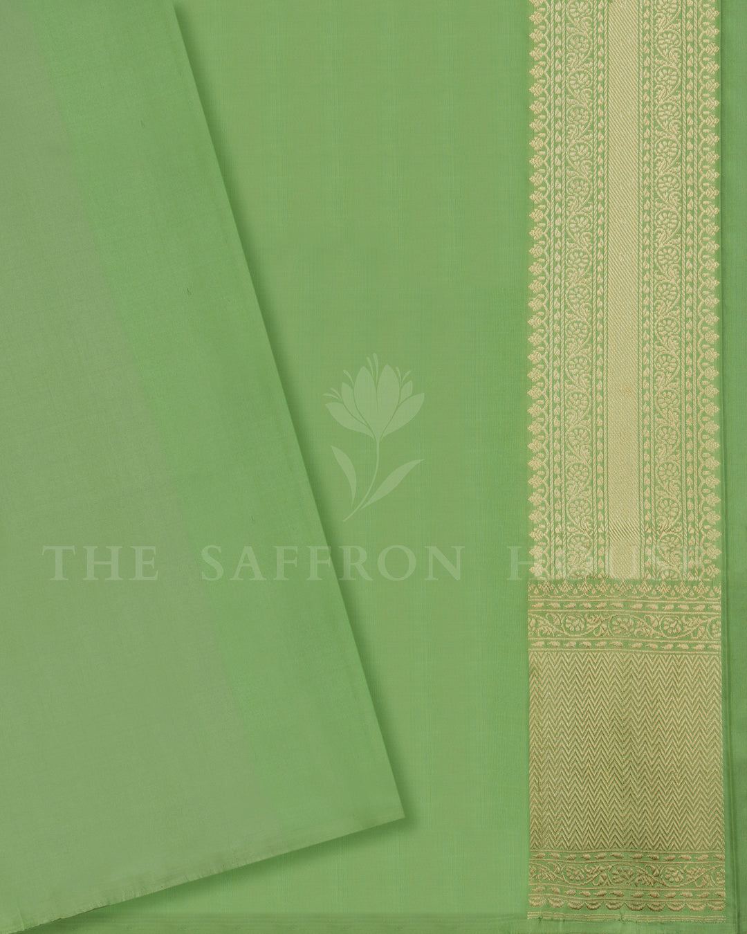 Light Green Handwoven Banarasi Silk Saree - TSH2506134