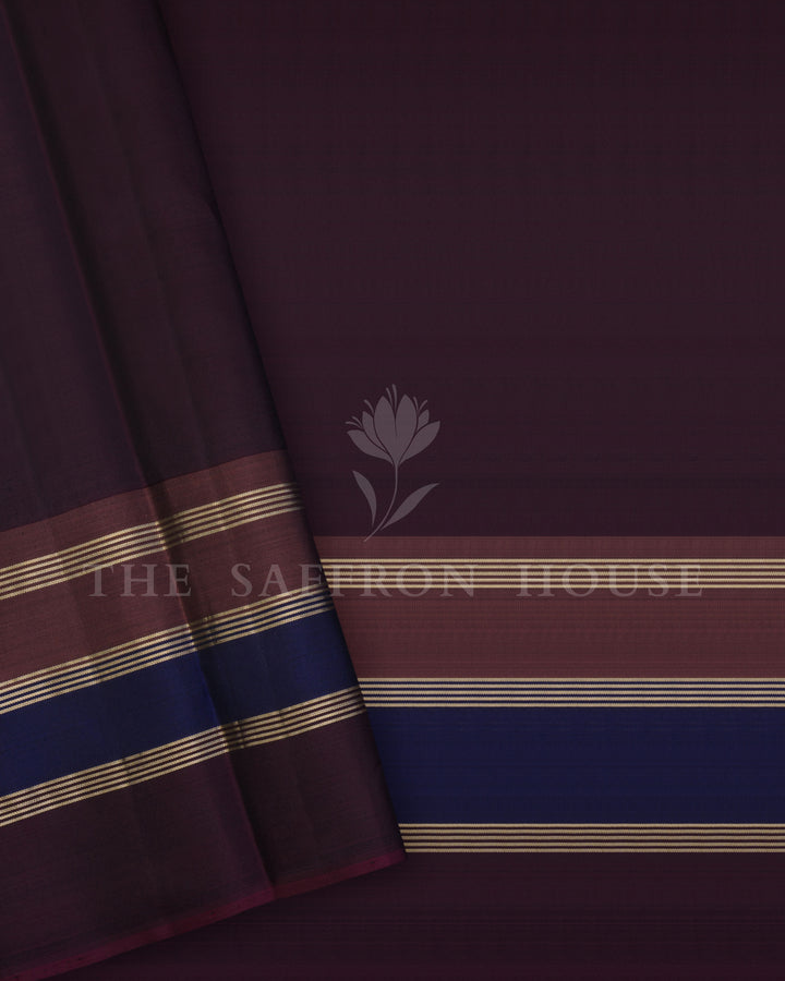 Handloom Pure Kanjivaram Silk Saree in Onion Pink And Arakku - TSH250060