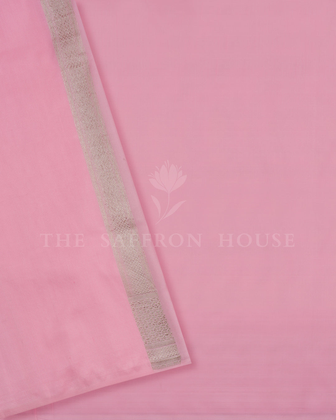 Baby Pink Handwoven Banarasi Silk Saree - TSH2506175