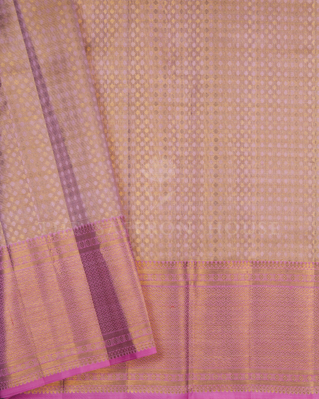Gold Zari Handwoven Tissue Kanjivaram Silk Saree - TSH2506297