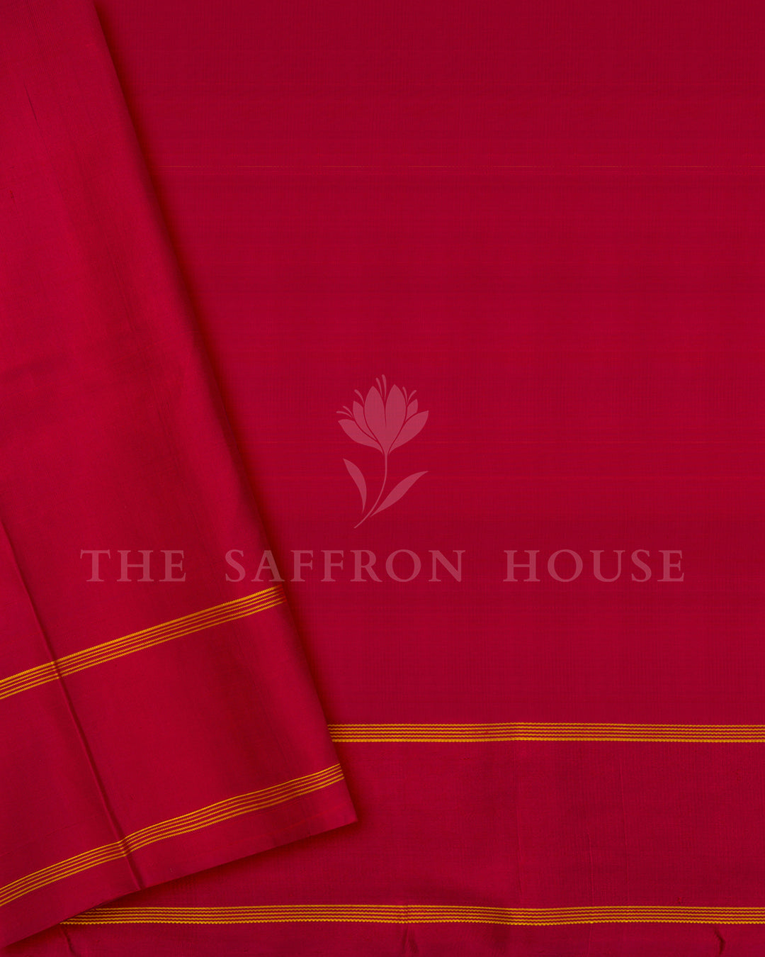 Yellow Kanchivaram Silk Saree with Red Korvai Border & Checked Body