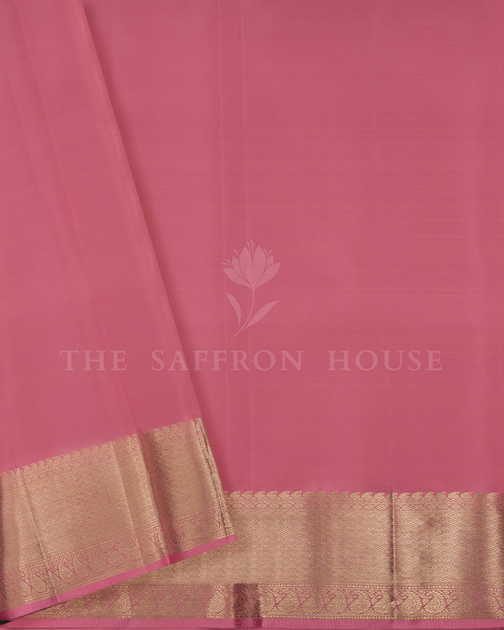 Baby Pink Handwoven Pastel Kanjivaram Silk Saree - TSH2506247