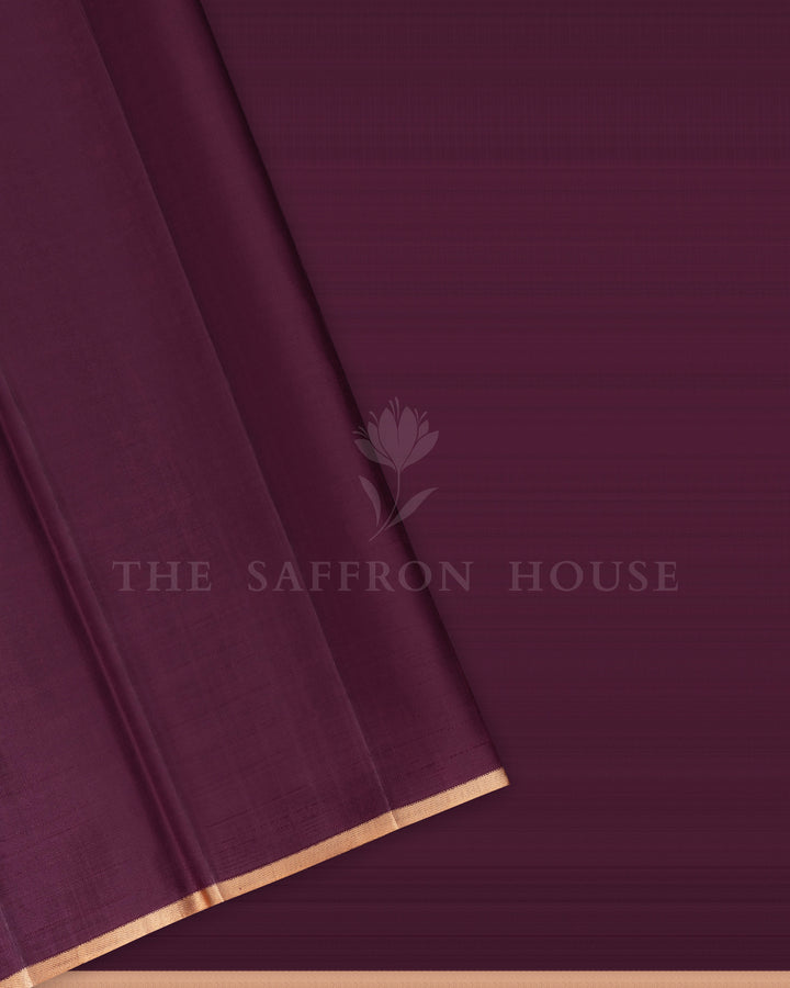 Beige And Chocolate Brown Handwoven Kanjivaram Silk Saree - TSH846038-view5