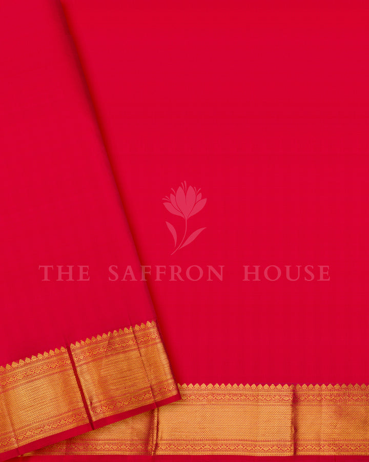 Multicolor Shot-Silk Kanchivaram Saree with Silver-Gold Floral Clusters