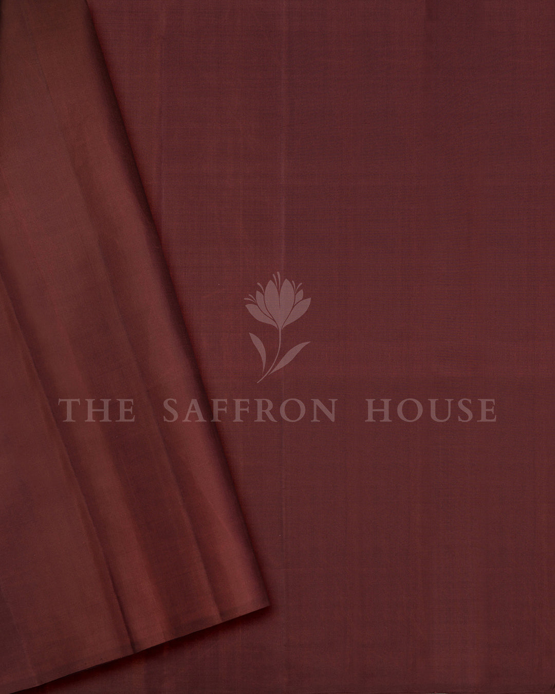 Maroon Kanchivaram Silk Saree with Silver Zari Diamond Jaal Weave & Floral Vine Border