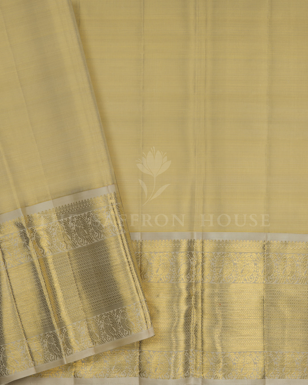 Gold Handwoven Tissue Kanjivaram Silk Saree - TSH2506292