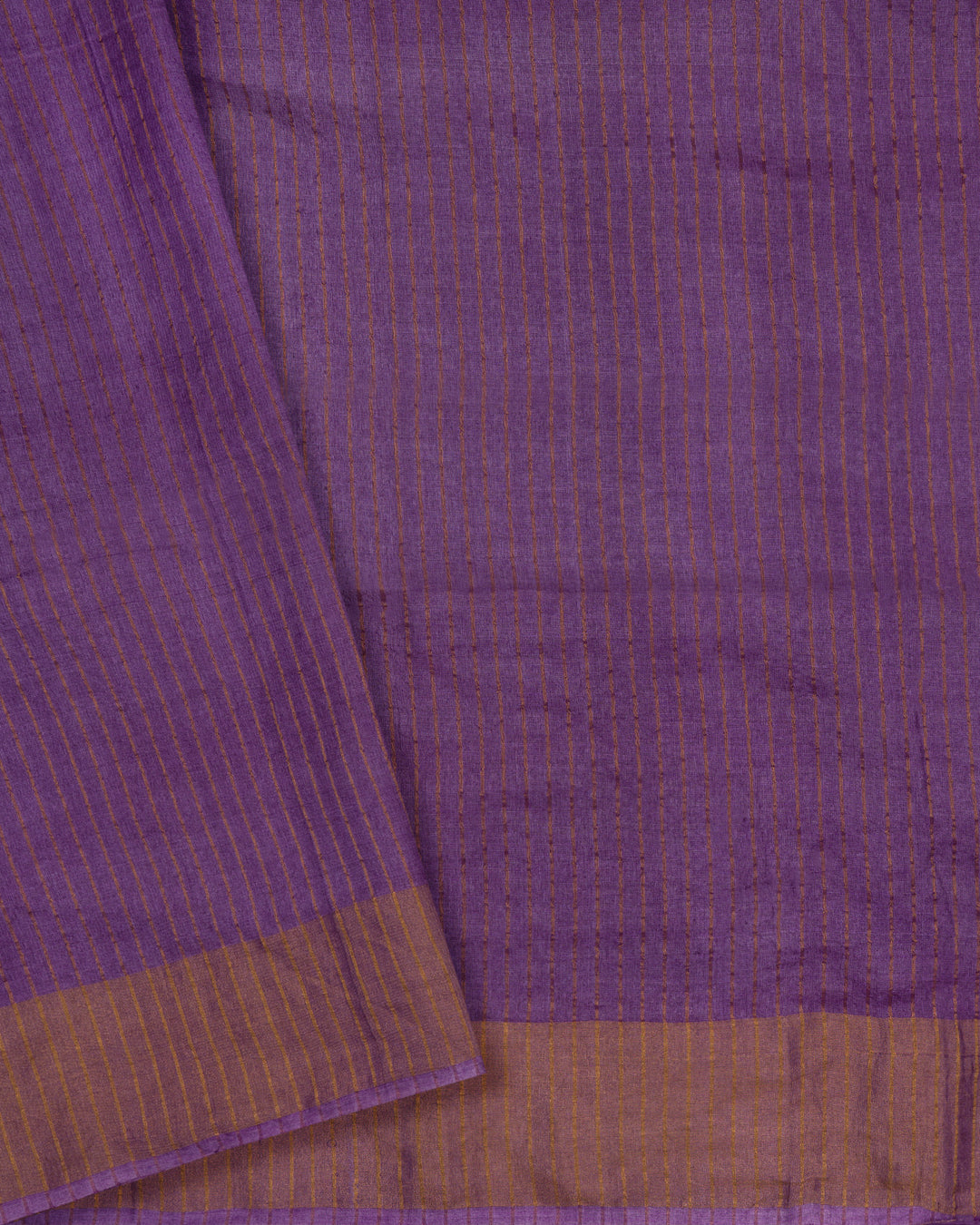Lavender Handwoven Tussar Shibori Printed Saree - TSH8460062