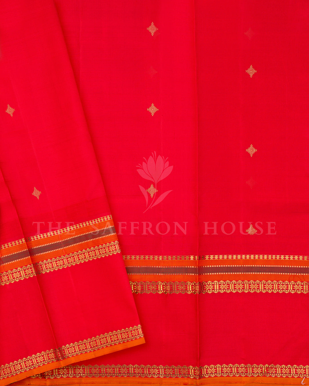 Black & Red Kanchivaram Silk Saree