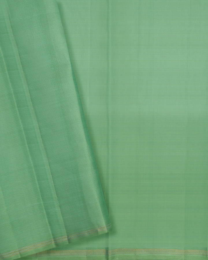 Royal Blue And Olive Green Handwoven Kanjivaram Silk Saree - TSH2506234