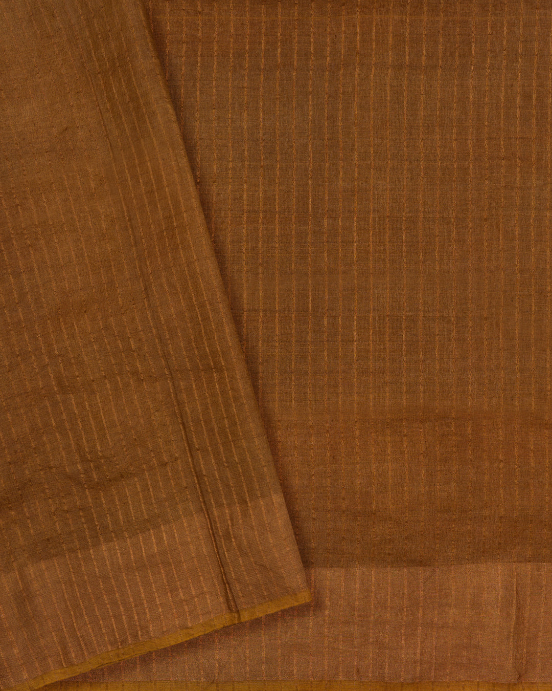 Rust Handwoven Tussar Saree - TSH8460061