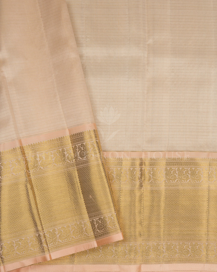 Gold Handwoven Tissue Kanjivaram Silk Saree - TSH2506286