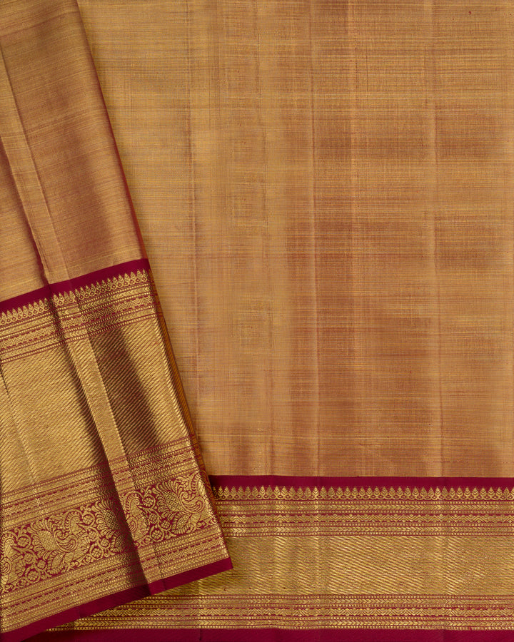 कलेक्टर की कांची जामधानी साड़ी, जटिल मीनाकारी के साथ - 12 महीने की मास्टरवीव - TSH000014