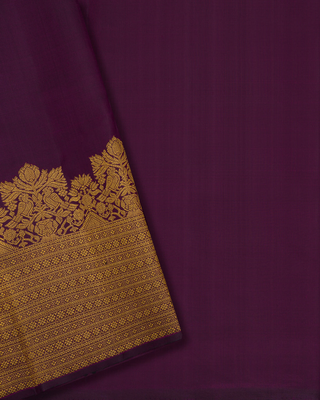 Purple Handwoven Brocade Kanjivaram Silk Saree - TSH2506215