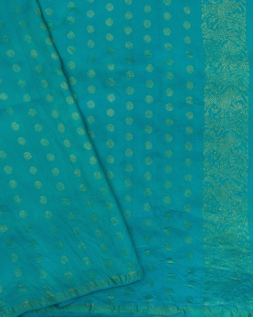 Mint Blue And Ramagreen Handwoven Kanjivaram Silk Saree - TSH8460051-View5