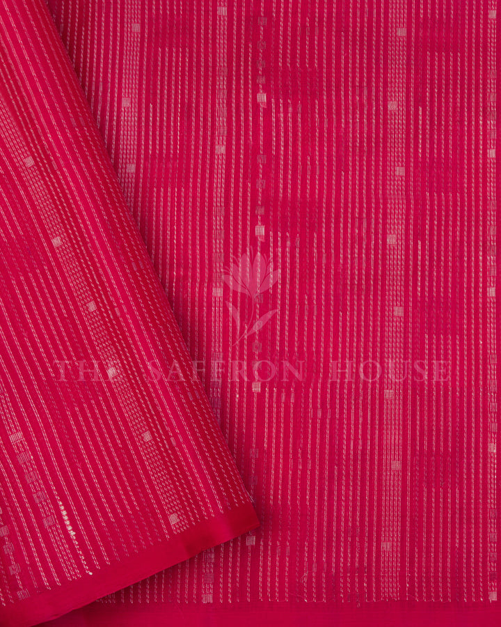 Handloom Eri Silk Saree in Rani Pink And Peach- TSH6047