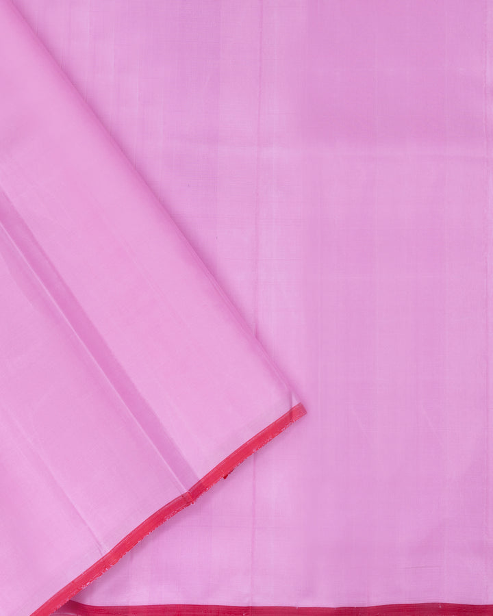 Rose Gold And Baby Pink Handwoven Kanjivaram Silk Saree - TSH2506127-View5