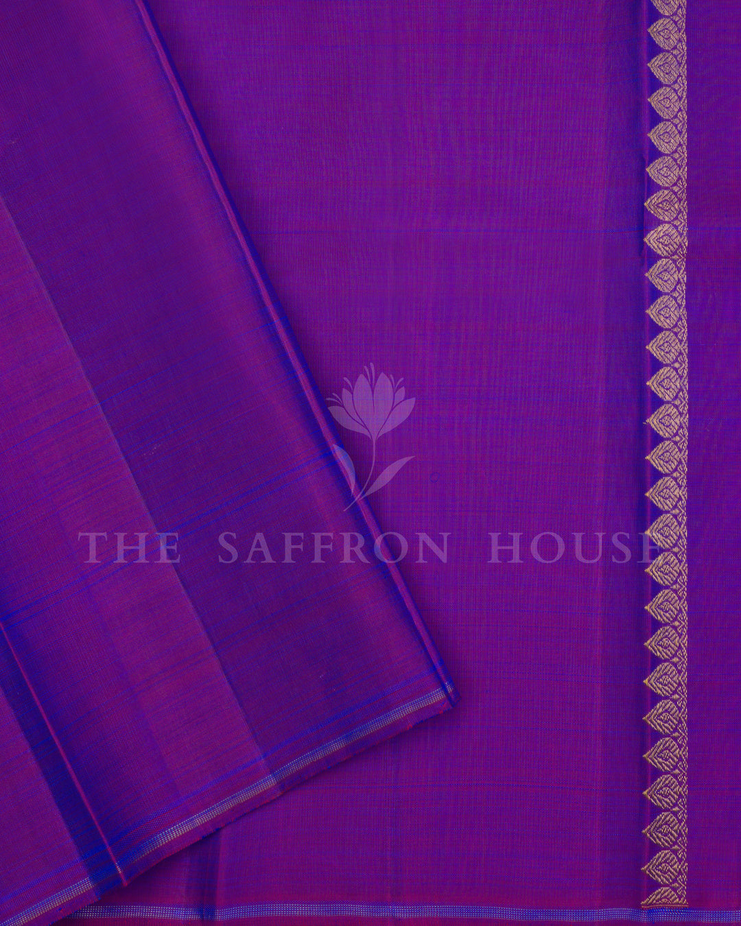 Handloom Borderless Pure Kanjivaram Silk Saree in Baby Pink And Violet - TSH250224