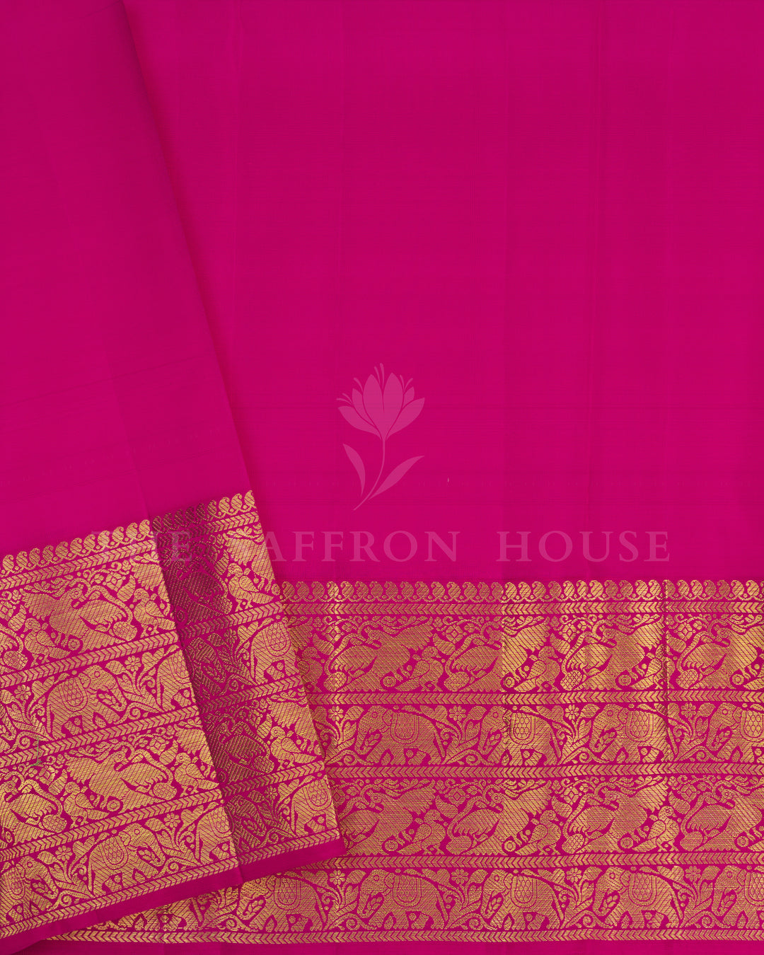 Baby Pink And Magenta Handwoven Tissue Kanjivaram Silk Saree - TSH2506276