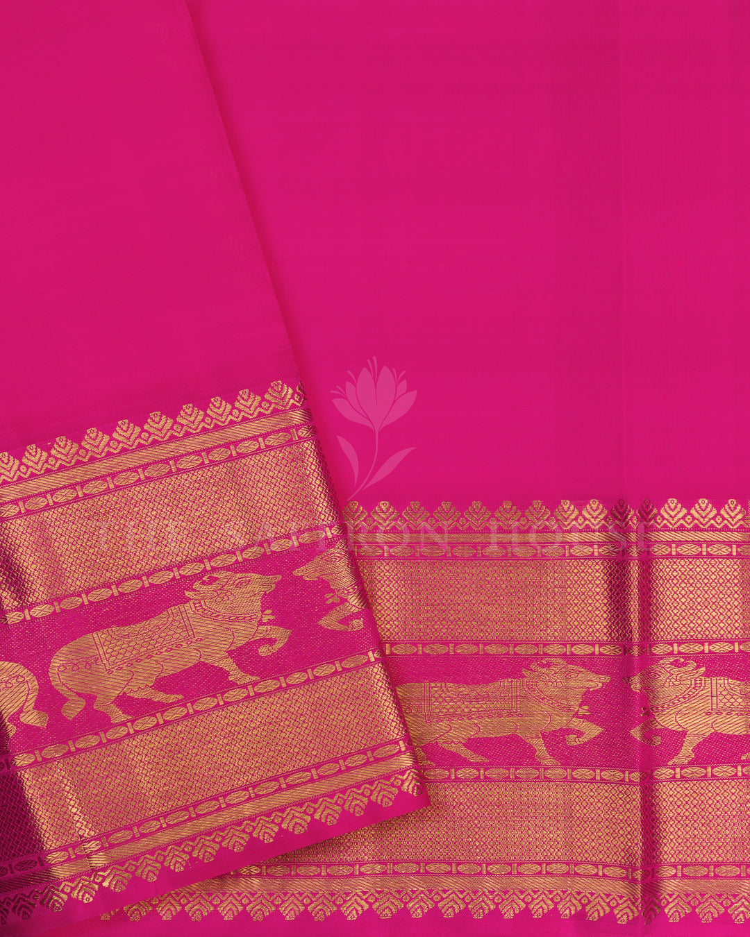 Lilac And Rani Pink Handwoven Brocade Kanjivaram Silk Saree - TSH2506330
