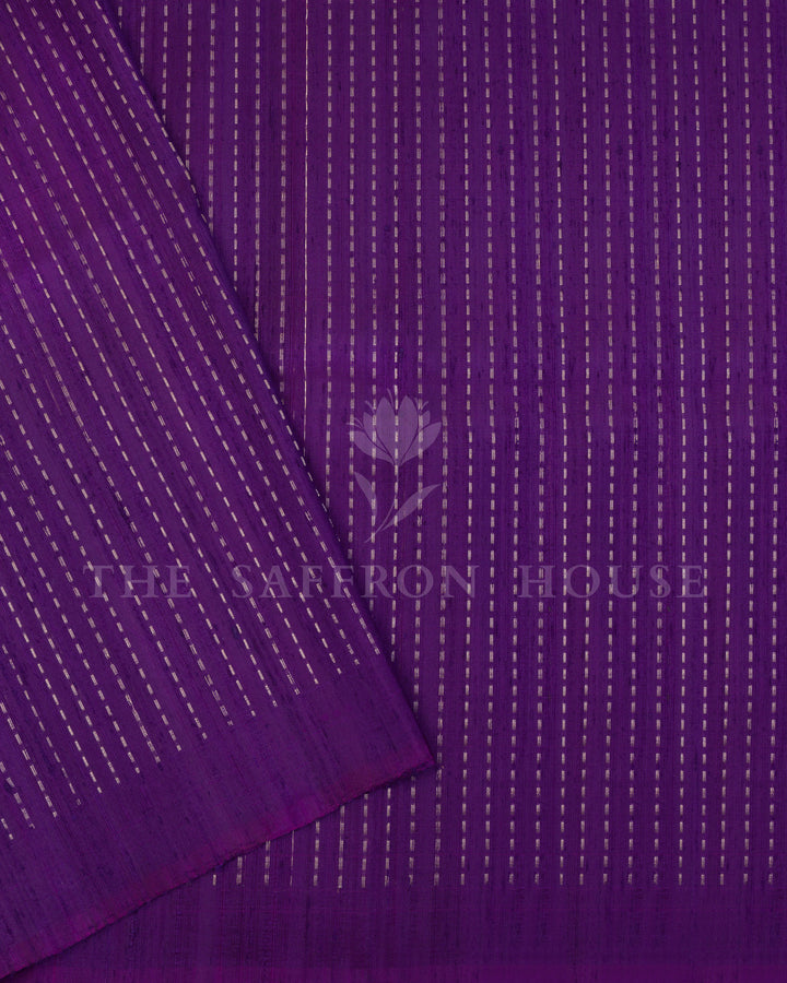 Handloom Soft Silk Saree in Deep Royal Purple  - TSH6053