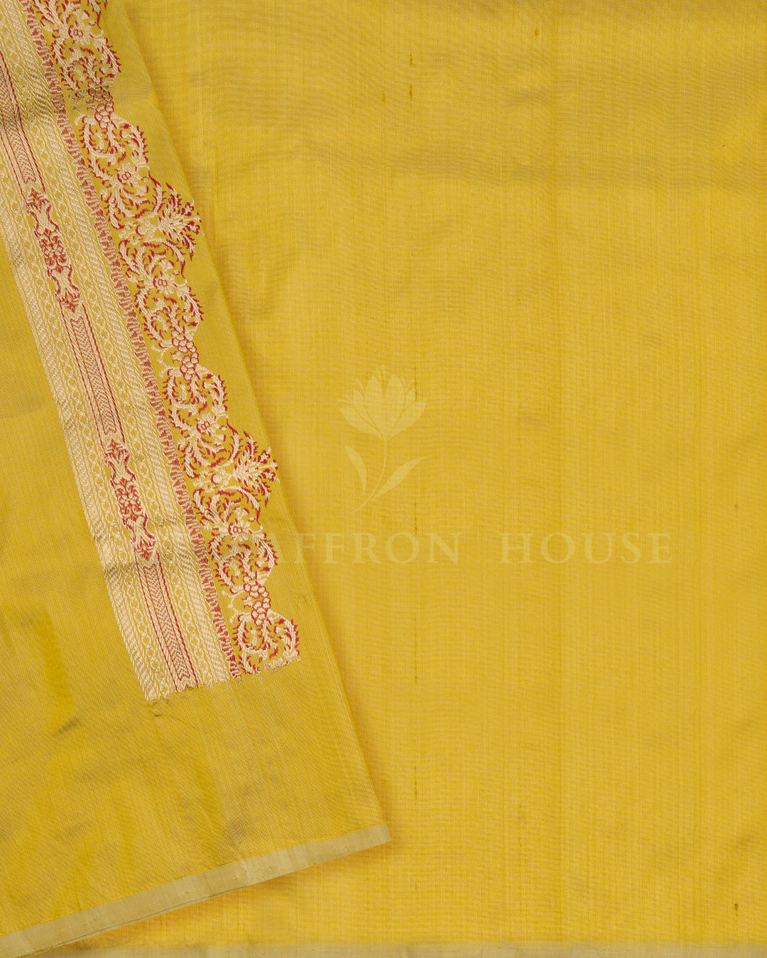 Mustard Yellow Handwoven Banarasi Silk Saree - TSH2506167