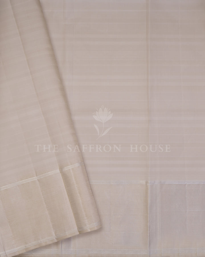 Handloom Kattam  Kanjivaram Silk Saree in Mint Green, Lemon Yellow And Greige - TSH6067