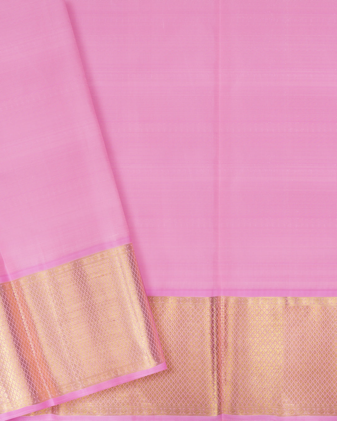 Green And Light Pink Handwoven Kanjivaram Silk Saree - TSH2506111-View5