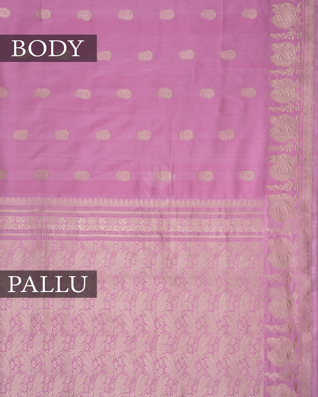 Baby Pink Handwoven Banarasi Silk Saree - TSH846042