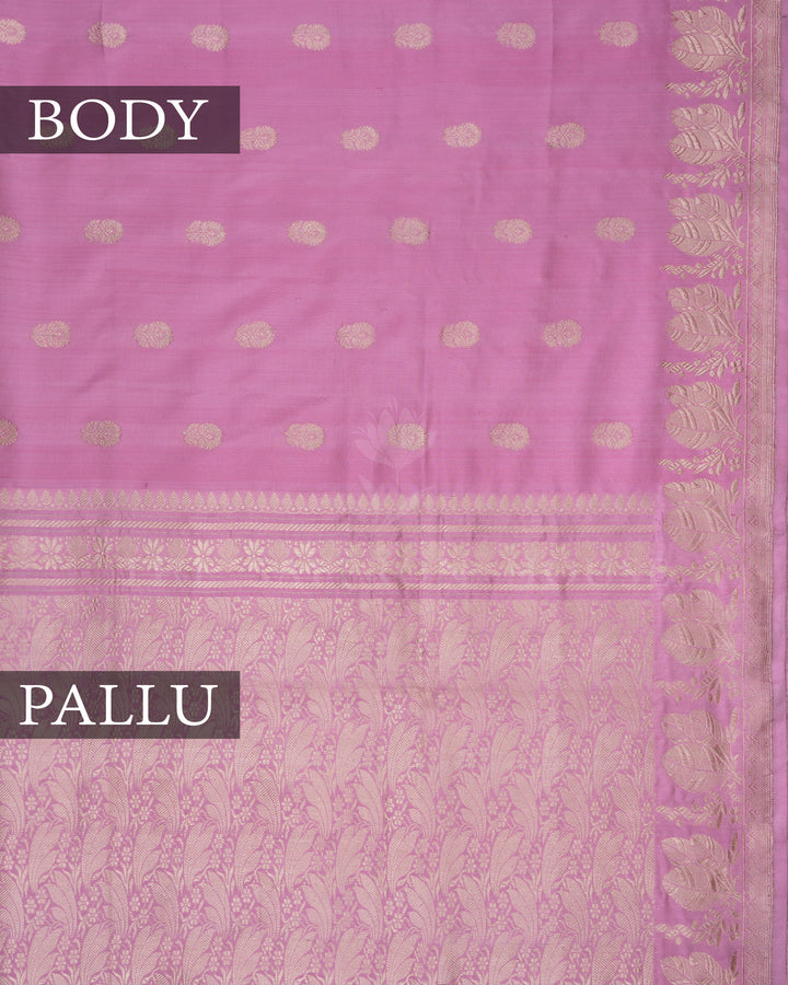 Baby Pink Handwoven Banarasi Silk Saree - TSH846042