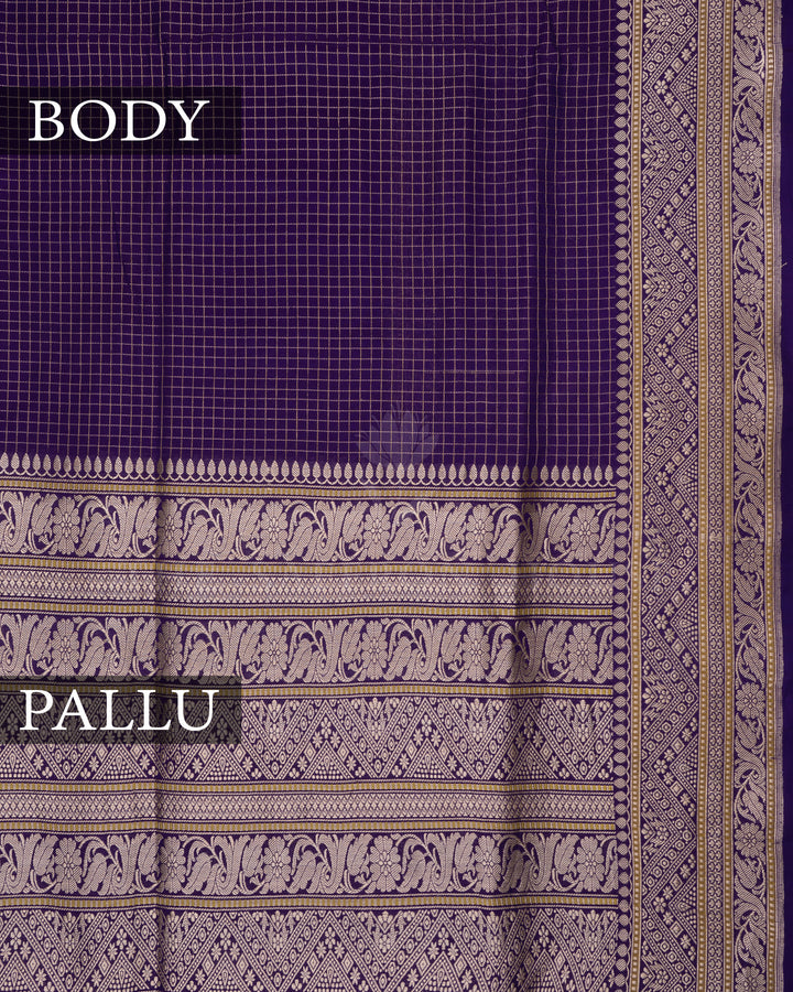 Purple Handwoven Banarasi Silk Saree - TSH2506174