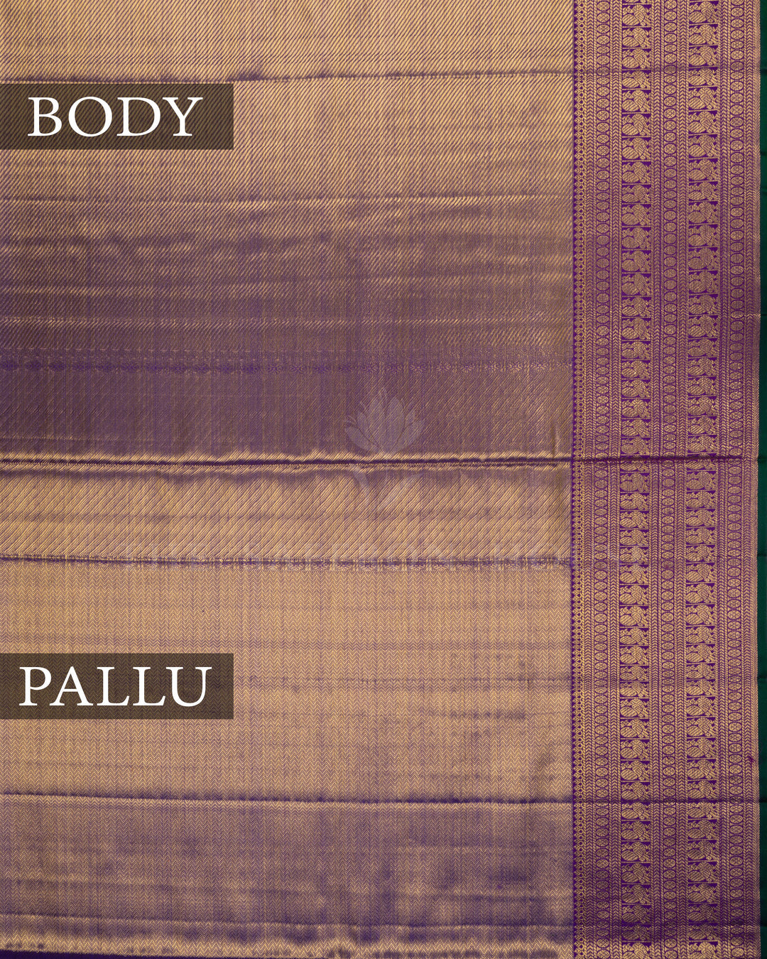 Purple And Gold Handwoven Kanjivaram Silk Tissue Saree - TSH2506047
