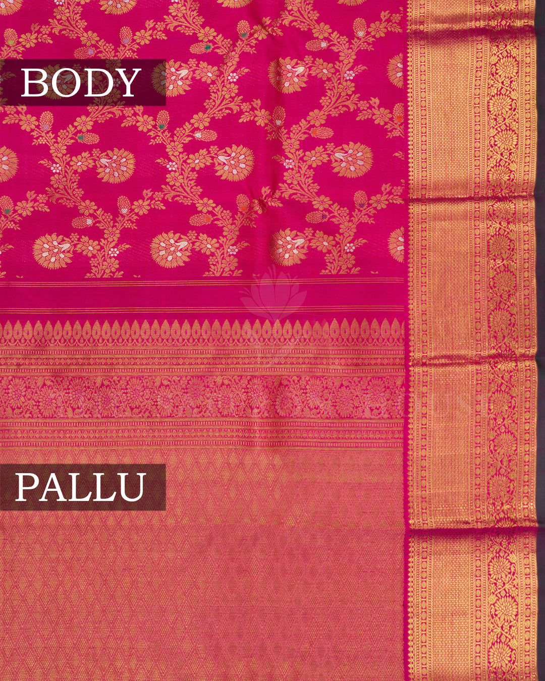 Rani Pink Handwoven Kanjivaram Silk Saree - TSH2506124