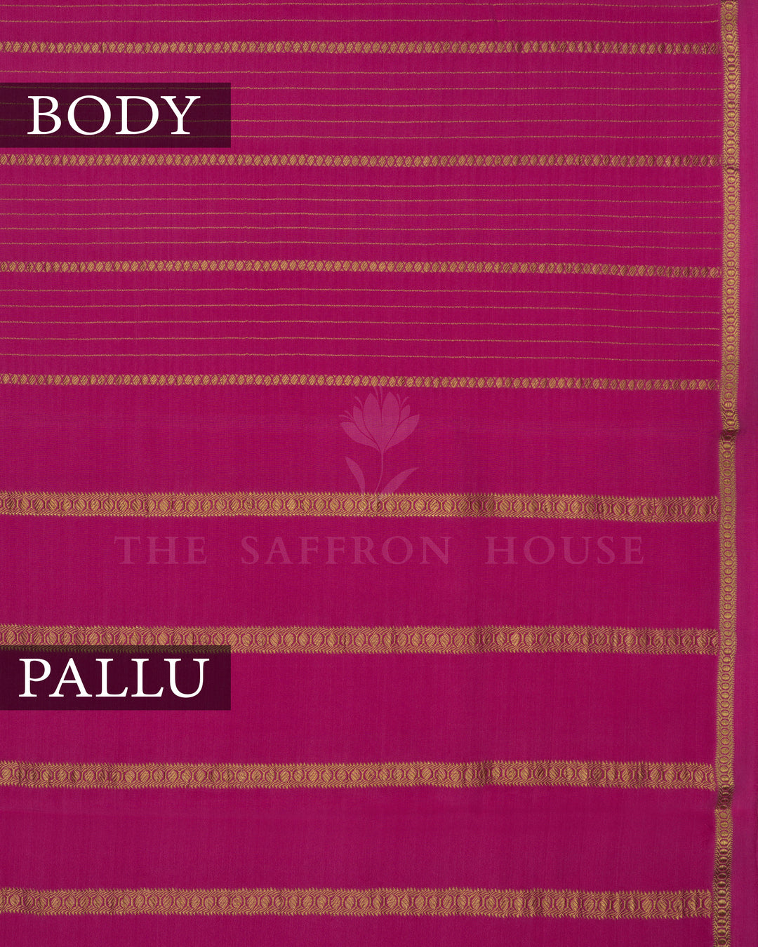 Pink Pure Zari Mysore Silk Saree - TSH2506100