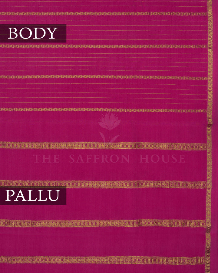 Pink Pure Zari Mysore Silk Saree - TSH2506100