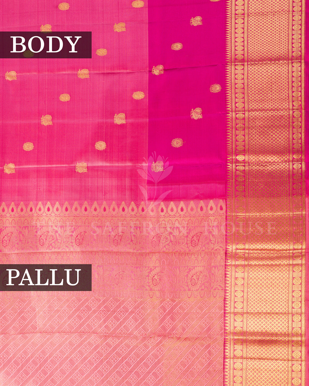 Pink Twill Kanchivaram Silk Saree