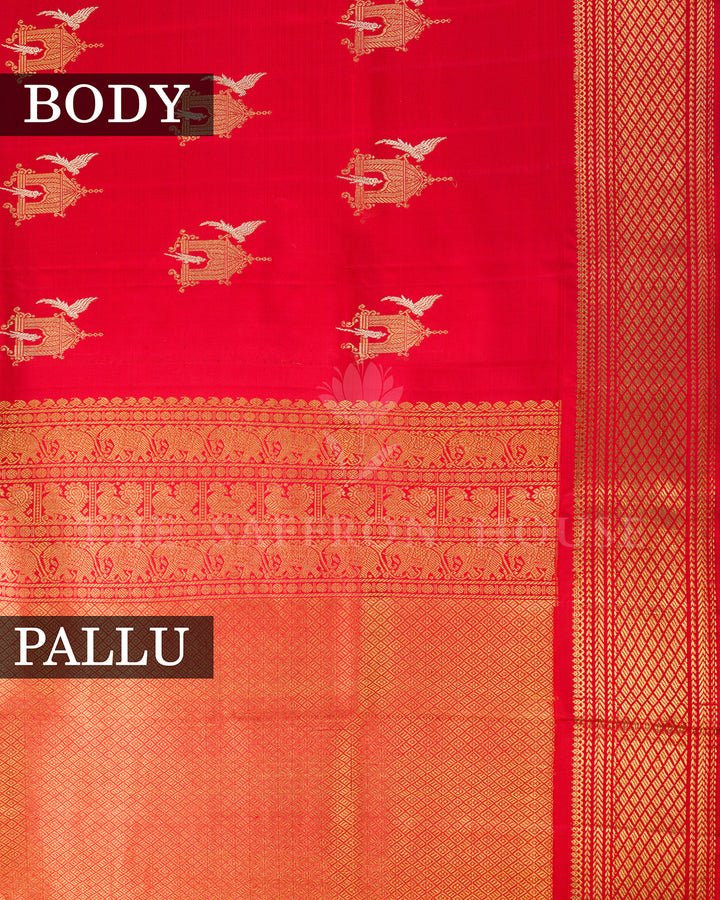 Shakti | Red Kanchivaram Silk Saree