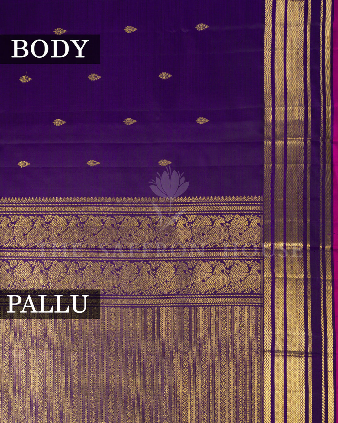 Purple Kanchivaram Silk Saree – view 2