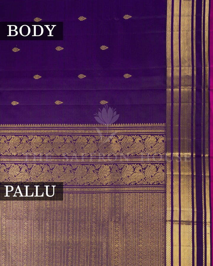 Purple Kanchivaram Silk Saree – view 2
