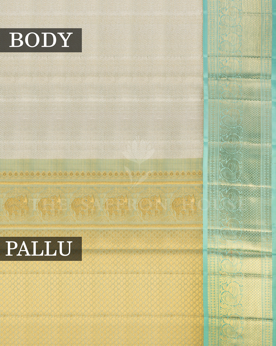 Cream Tissue Brocade Kanchivaram Silk Saree