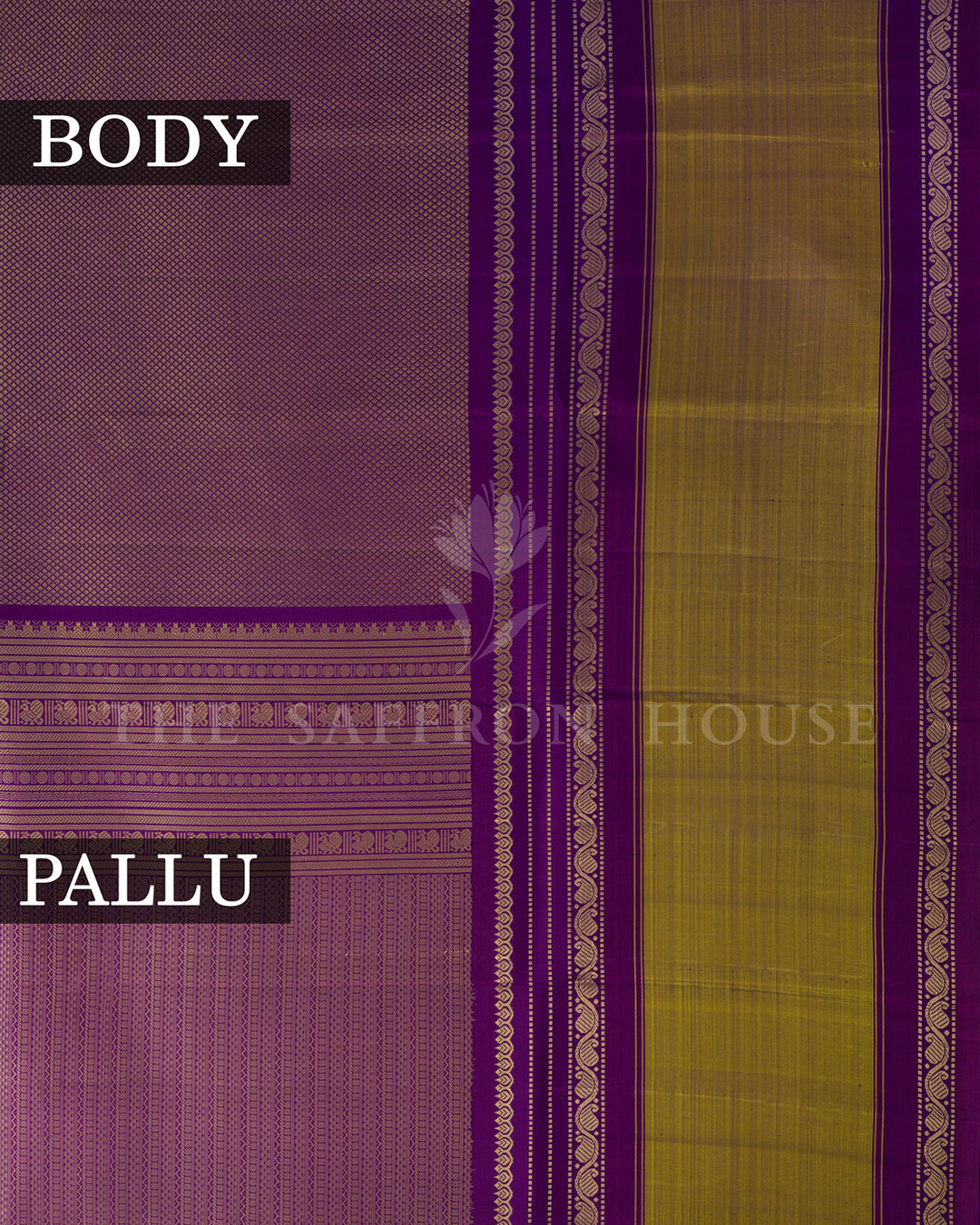 Purple Kanchivaram Silk Saree