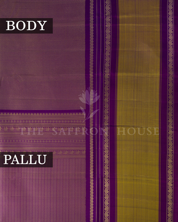 Purple Kanchivaram Silk Saree