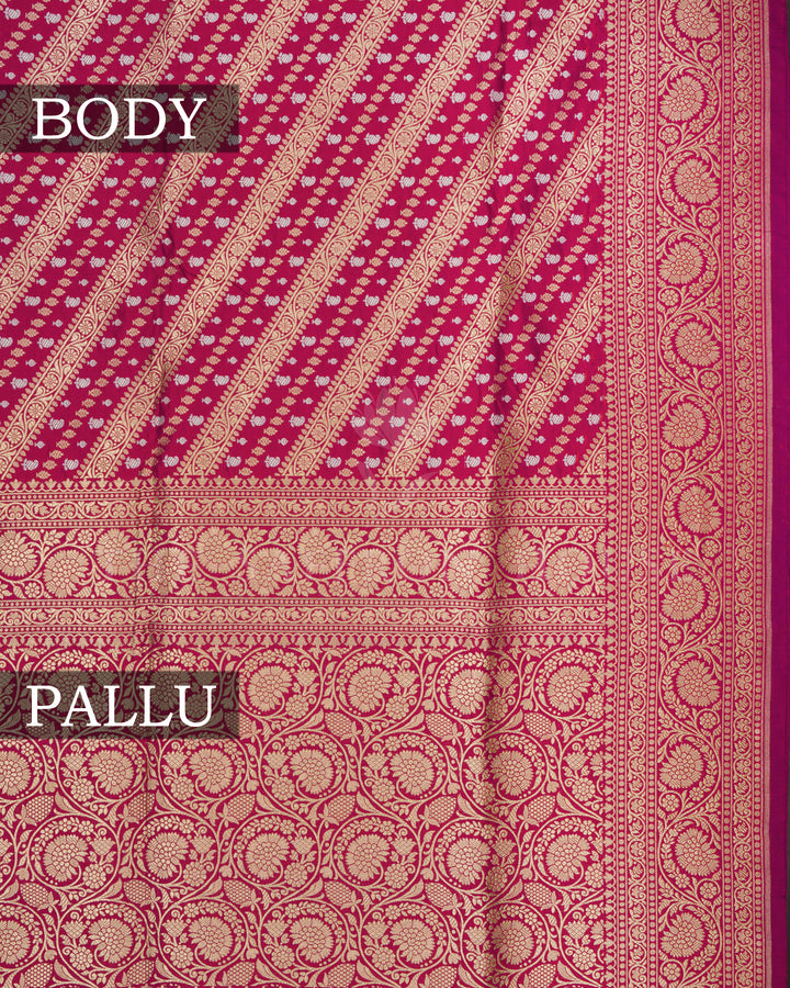 Deep Magenta Handwoven Banarasi Silk Saree - TSH2506180