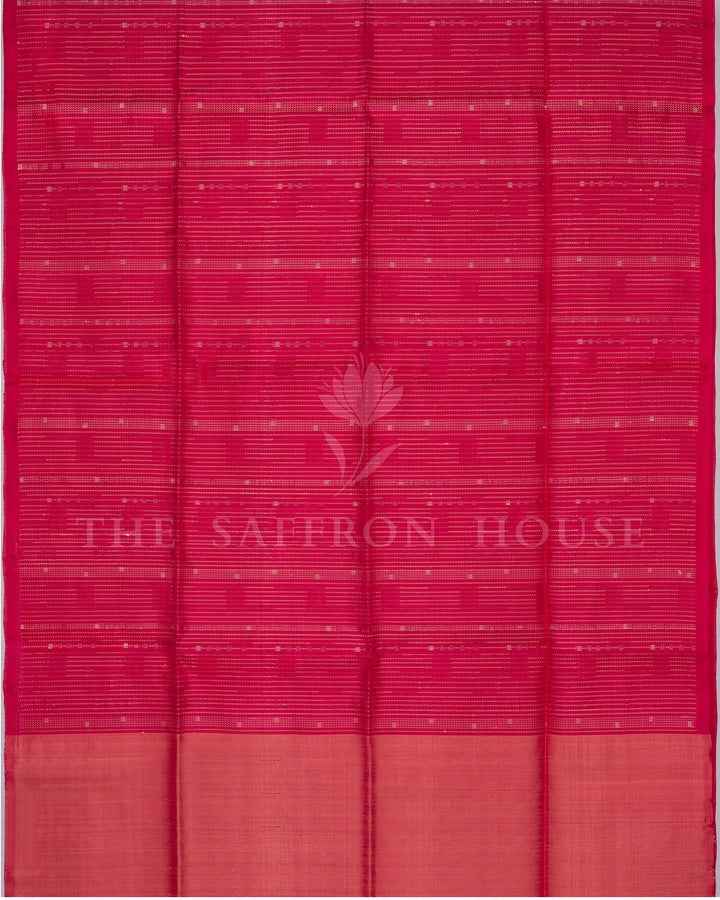 Handloom Eri Silk Saree in Rani Pink And Peach- TSH6047