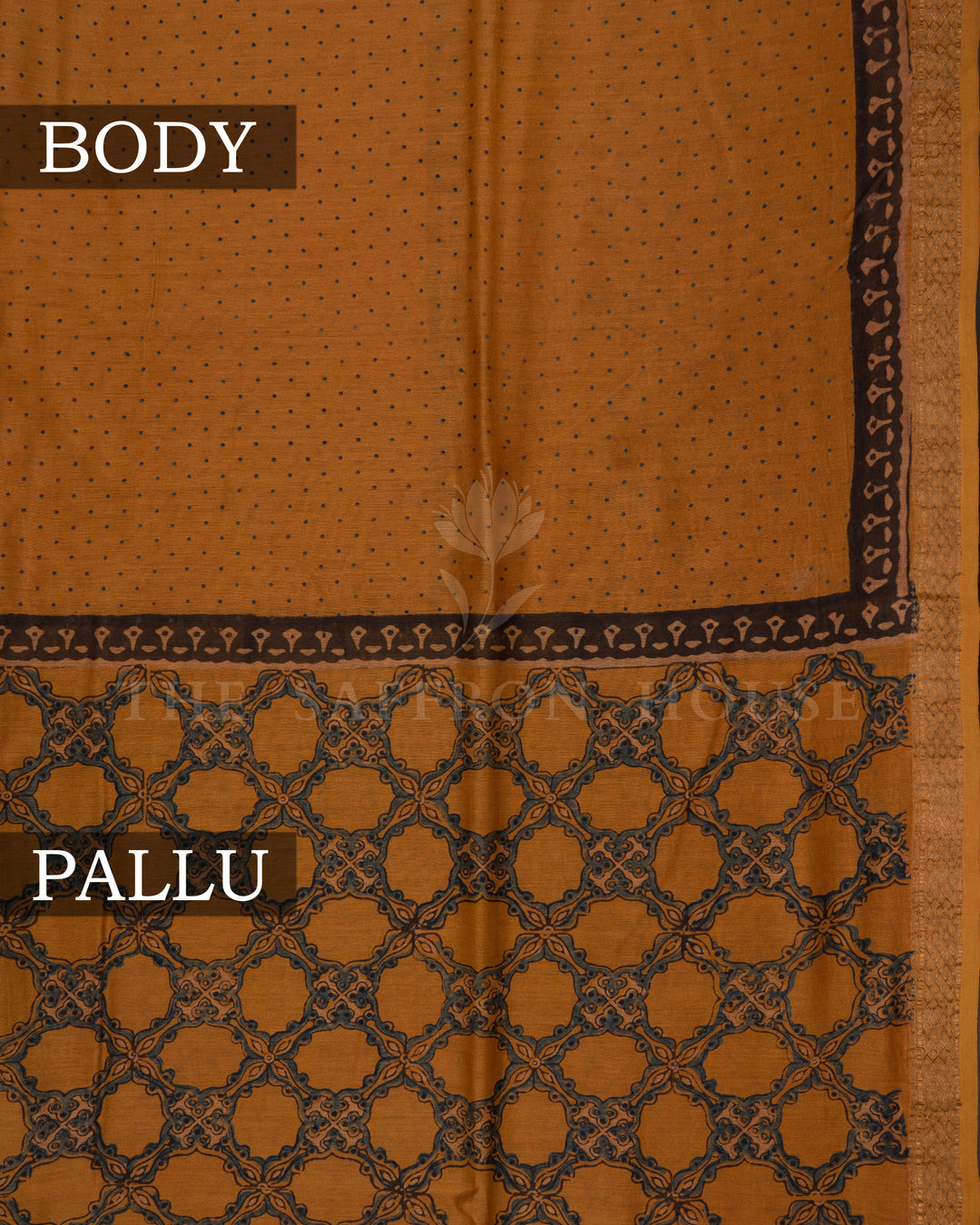 Rust Orange Maheshwari Silk Cotton Kalamkari Saree - TSH8460059