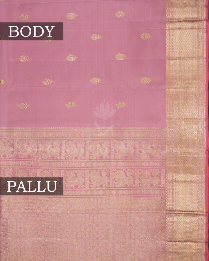 Baby Pink Handwoven Kanjivaram Silk Saree - TSH2506248